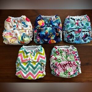 Colorful Patterned Mama Koala Cloth Diapers Set